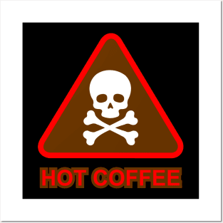 hot coffee bones skulls 01 Posters and Art